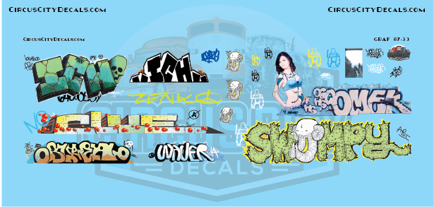 Railroad Graffiti S 1:64 Scale Decal Set