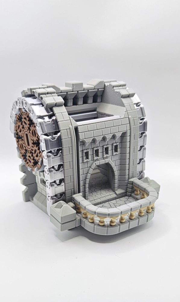 Mechanical Dice Throwing Castle Gate  Dungeons and Dragons Role Playing