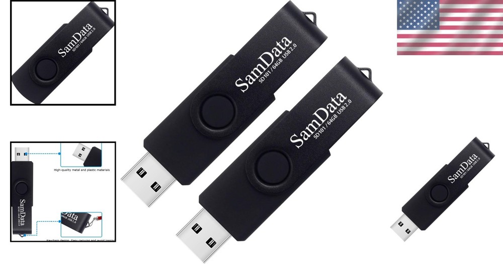 Portable 64GB Thumb Drives LED Indicator
