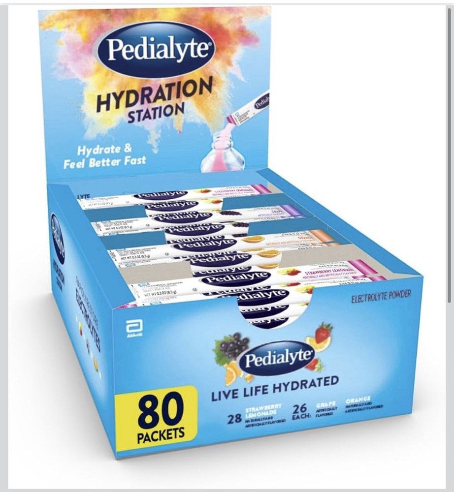 Pedialyte Hydration Station Multipack, Electrolyte Hydration Drink, 0.3-Oz Elect