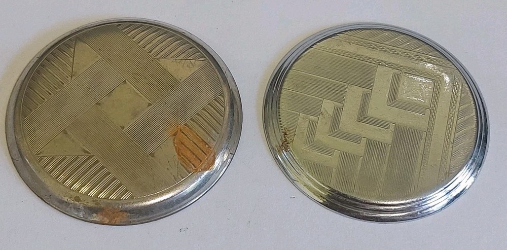 2 Vintage Pocket Watch Backs