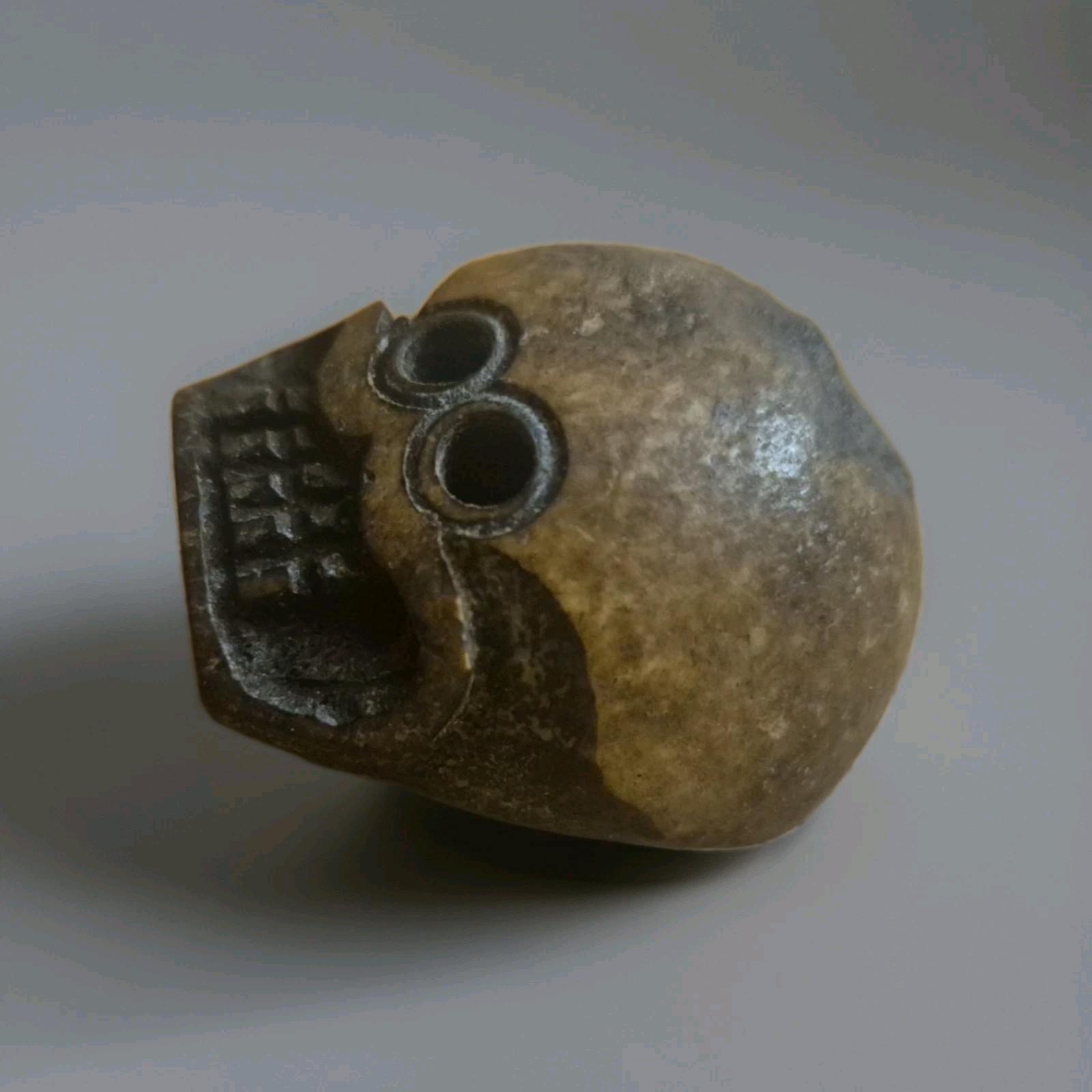 Rare Large Tibetan Kapala Citipati Bead - Relic