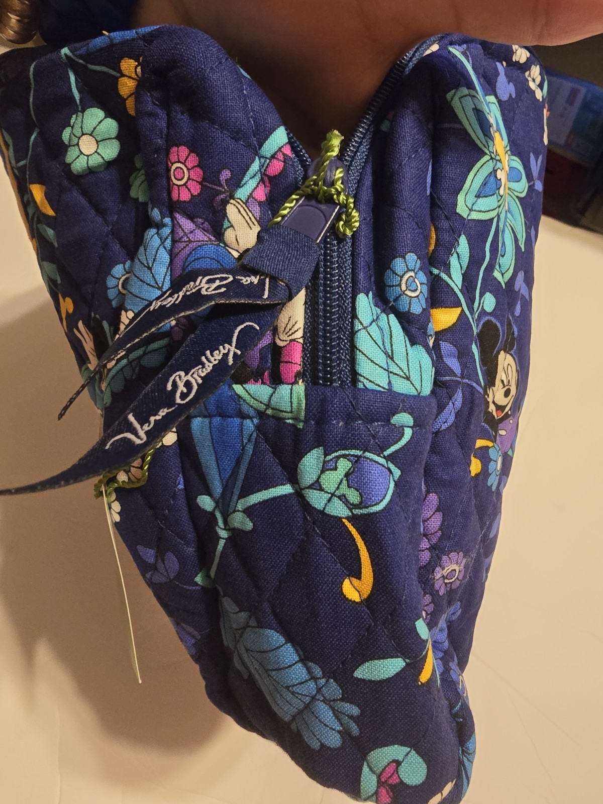 Disney Vera Bradley Retired Dreaming With Mickey Blue Cosmetic Bag, New