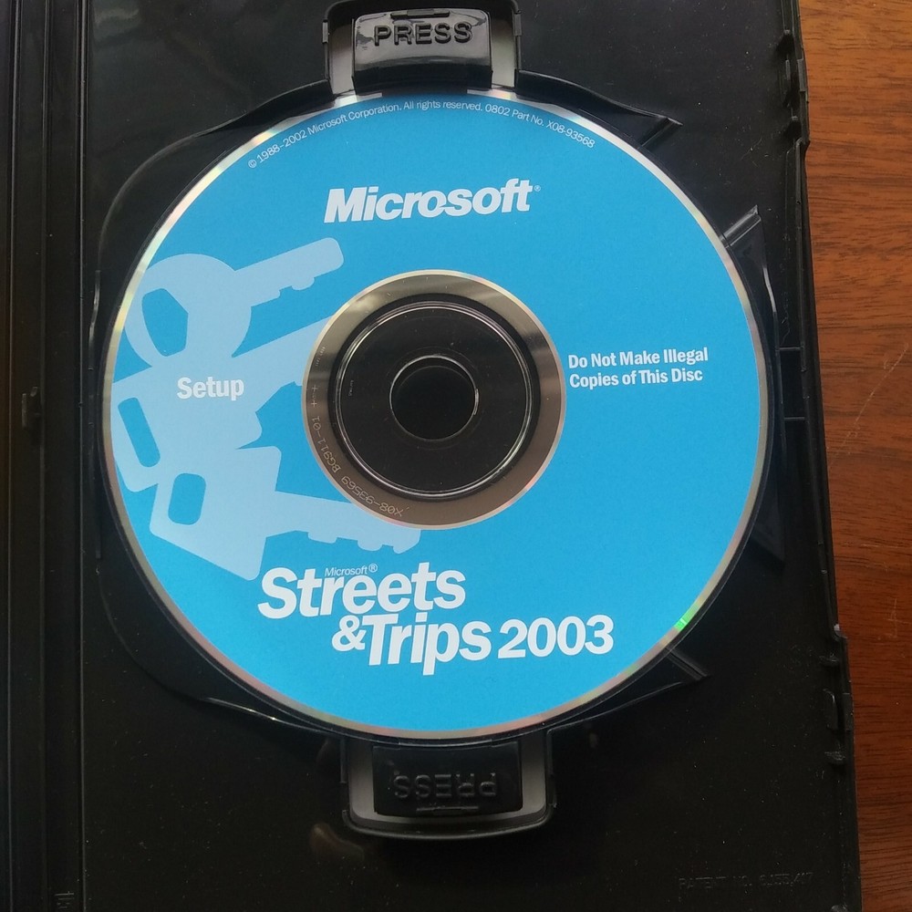 Microsoft Streets & Trips 2003 Map Software