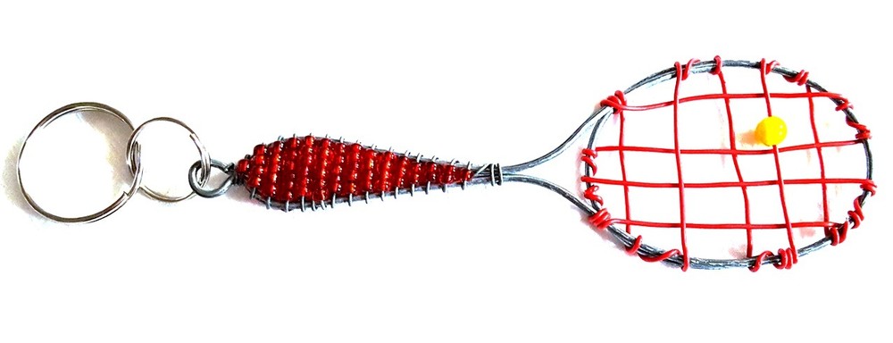 Novelty 2.5" Racquet Style Keychain