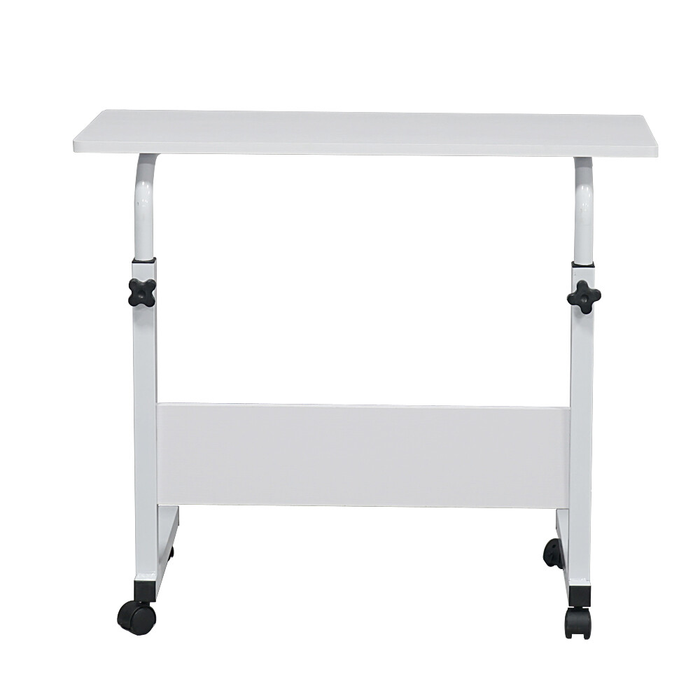 Removable Chipboard & Steel Side Table with Baffle White
