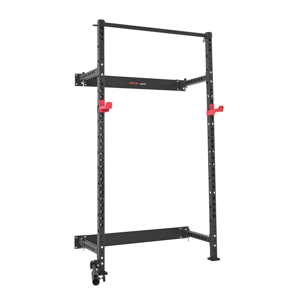 Multi-Function Folding Power Cage: Squat, Pull-Up, Landmine, Bench Press Ready