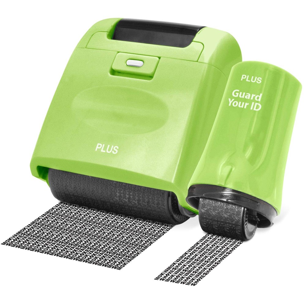 Identity Theft Prevention Wide Roller Security Stamp Kit, 2-Pack, Green