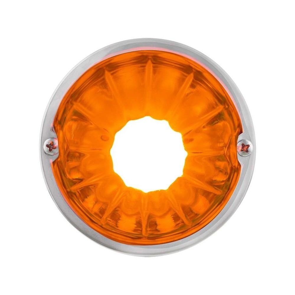 Dual Function LED Glass Watermelon Flush Mount Kit - Amber