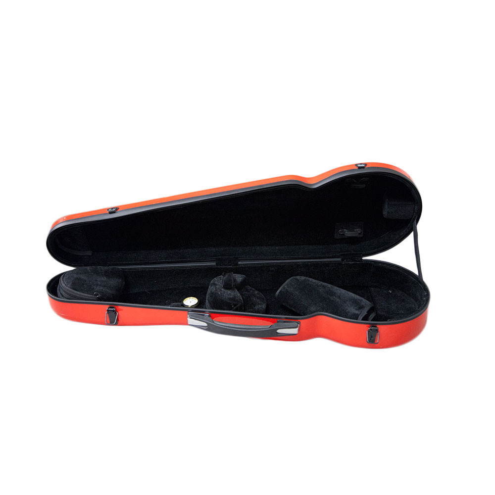PAITITI Triangular Shaped Full Size Super Light Red Fiber Glass Violin Case