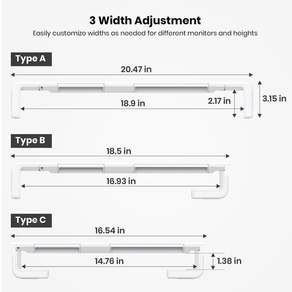 Monitor Stand Riser, Klearlook Foldable, Height Adjustable Computer Stand, De...