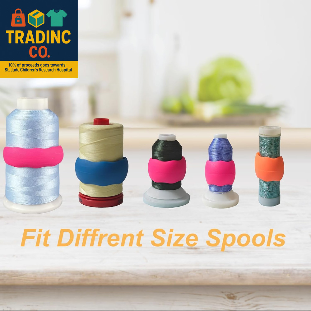 100Pcs Upgraded Thread Holder/Spool Huggers Compatible with Larger Spools- Keep