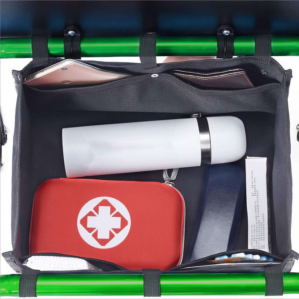 Rollator Walker Underseat Bag – Large Canvas Storage Organizer | Secure Snaps US