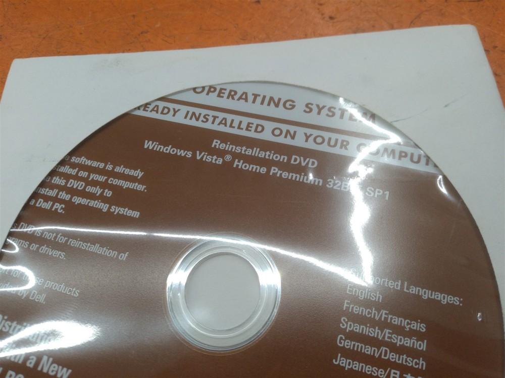 ⭐️⭐️⭐️⭐️Dell Operating System Reinstallation DVD Windows Vista Premium 32 Bit