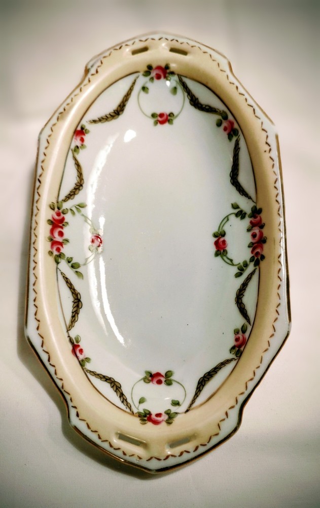 Vintage Nippon Hand Painted  Celery Dish