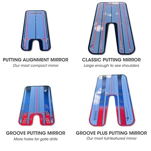 Genuine Alignment Putting Mirror - Classic Putting Alignment Mirror - LARGE