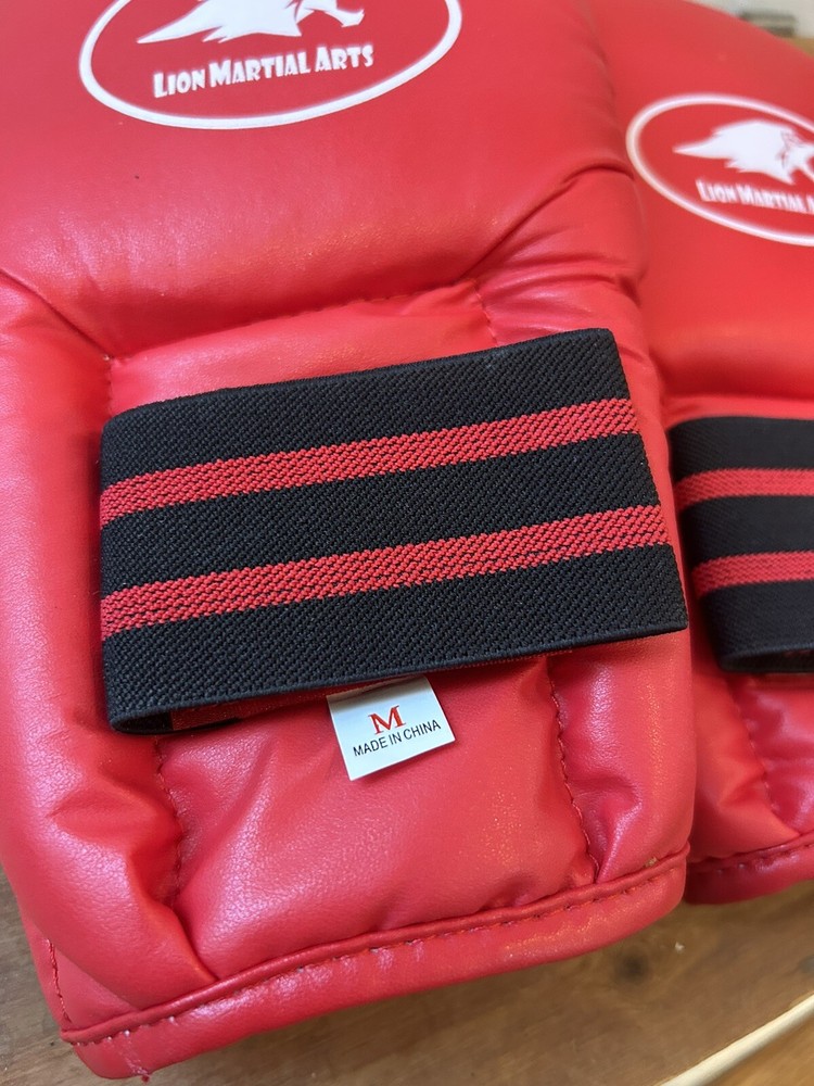 Lion Martial Arts Red Grappling Gloves Size Medium