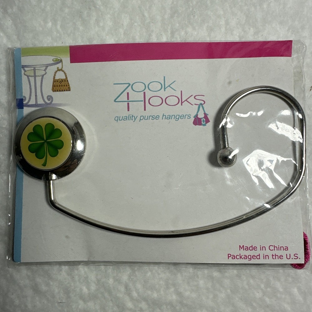 zook hooks silver tone decorative purse hook