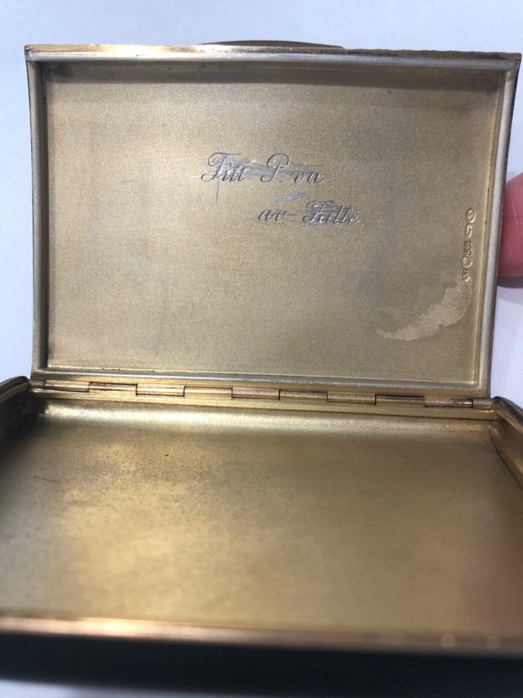 A Russian Black Enameled Silver Cigarette Case