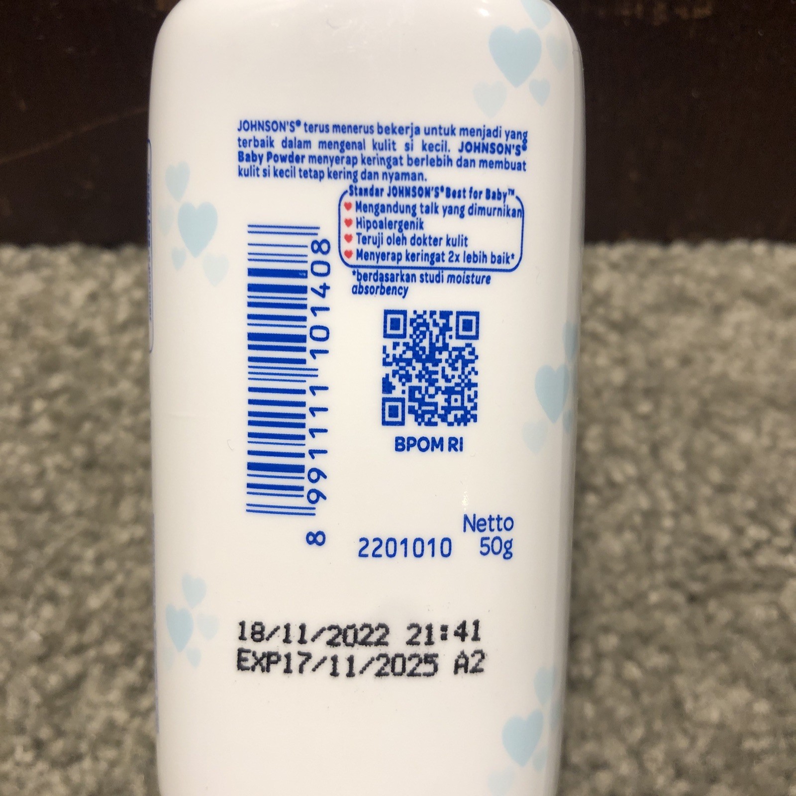 EXP 11/25 - X6 MINI Johnson's Baby Powder Silky Soft Skin W/ Talc 1.8oz (50g)