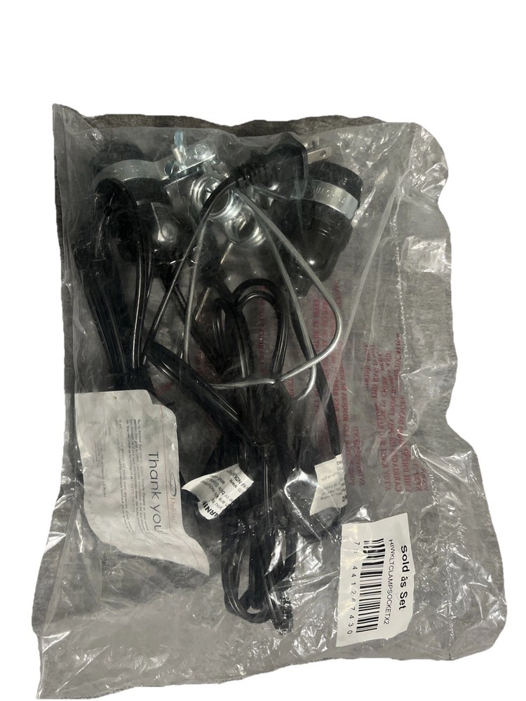 Simple Deluxe 2-Pack Brooder Clamp Light Socket 150W E26 6ft Cord NO REFLECTOR