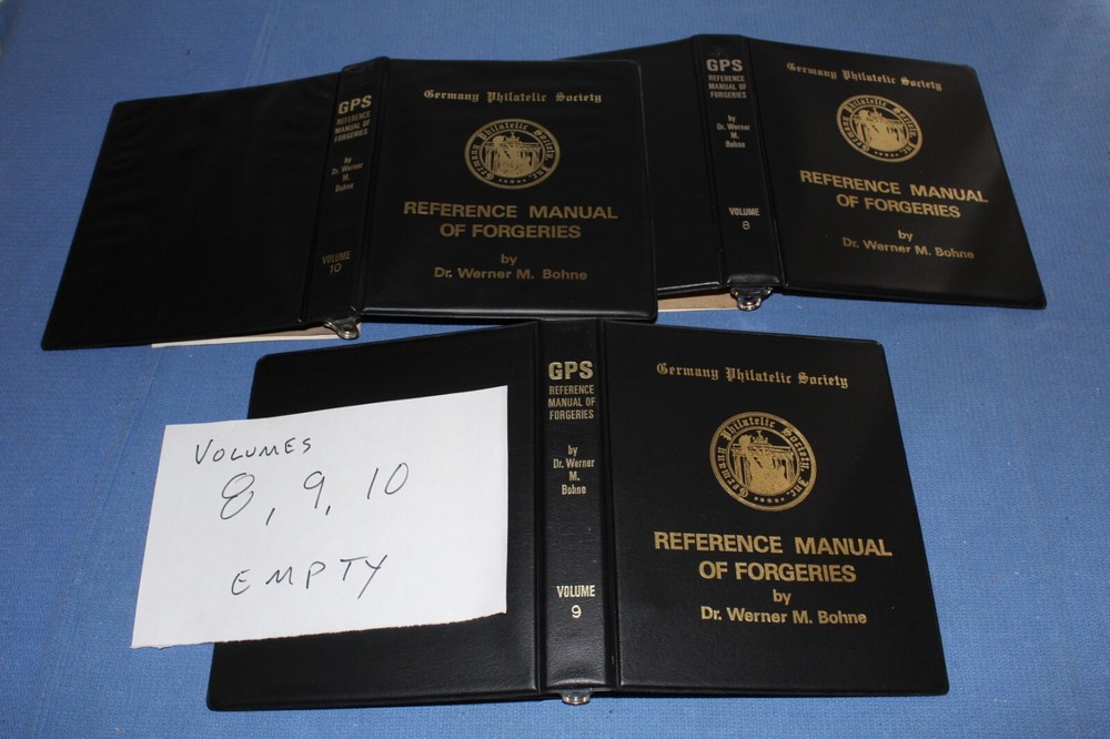Germany Philatelic Society Reference Manual Forgeries Bohne 8 Vol BlueLakeStamps