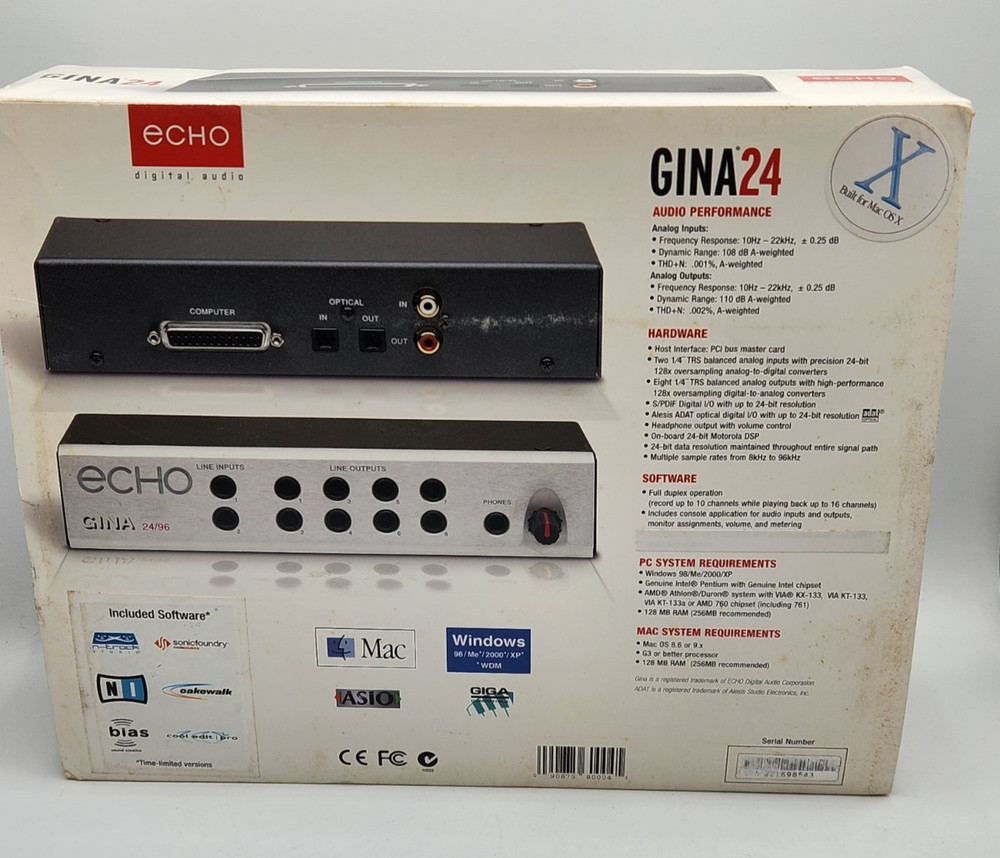 Echo Gina 24/96 Digital Multitrack Recording Parts