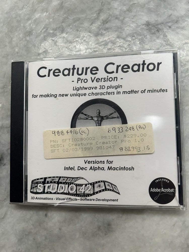 VINTAGE- 1999 Studio 42 Creator Creature Pro Version