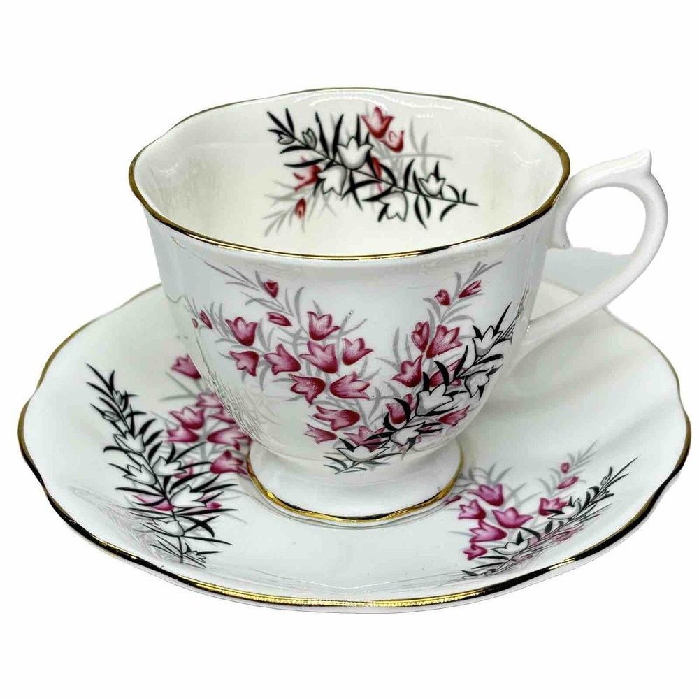 Royal Albert Tea Cup & Saucer Bone China Englan Matches The Pixie Pink Pattern