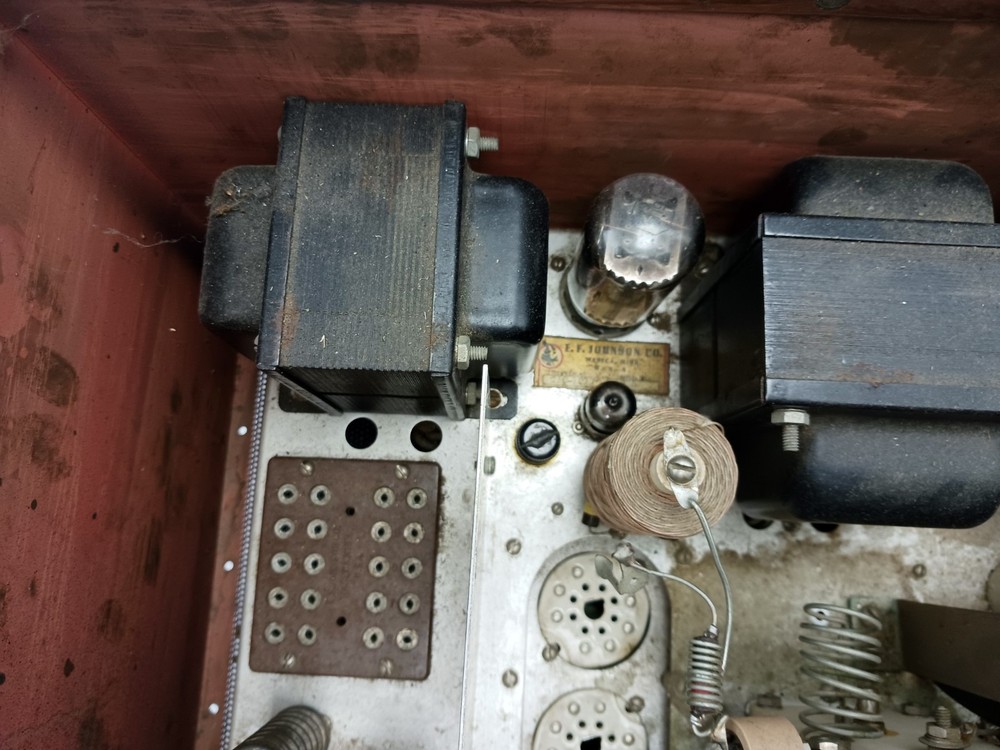 Vintage Johnson Viking II HF tube Transmitter Copper Plated Case