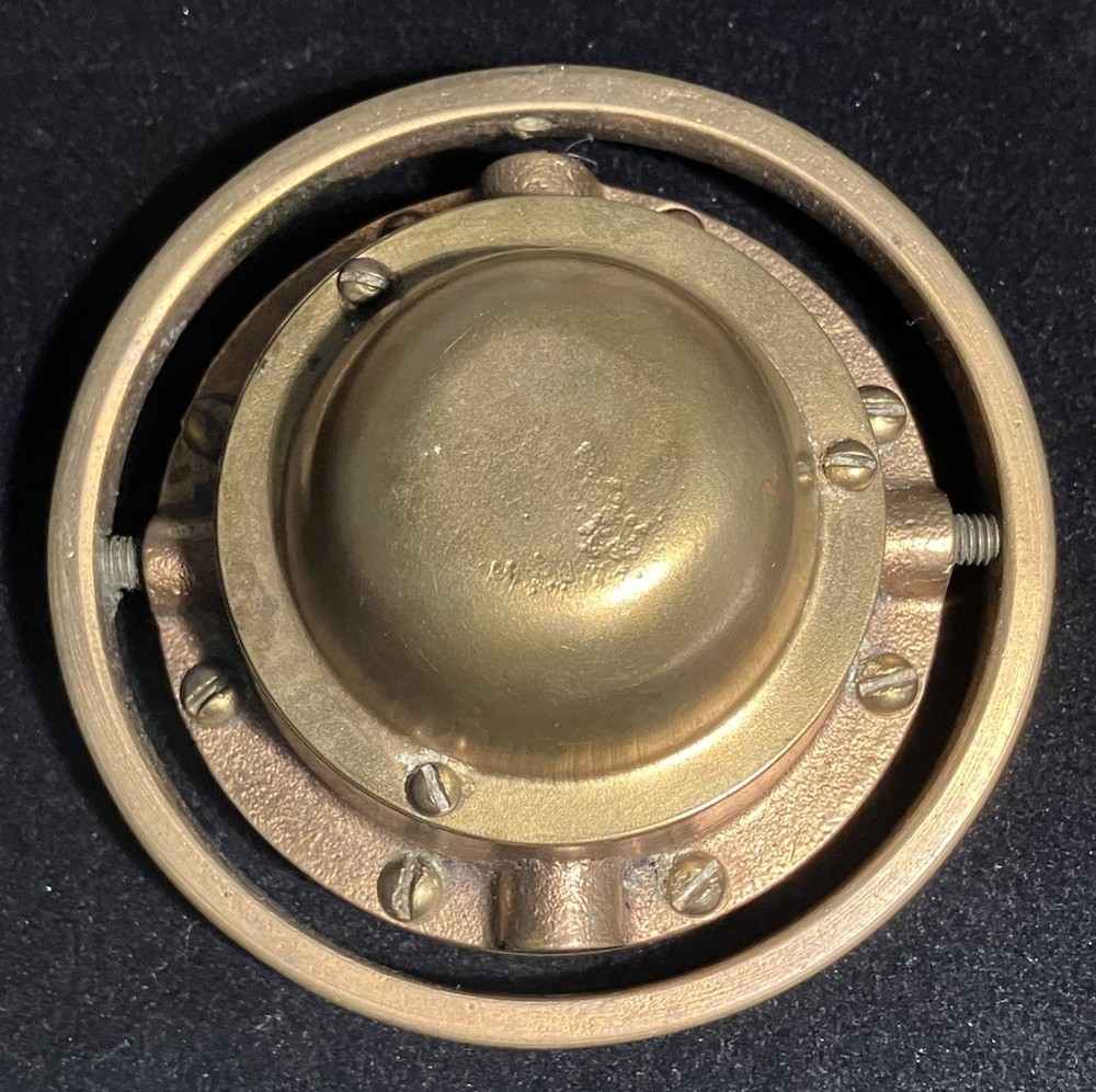 Antique MC Co. Brass Ship Compass