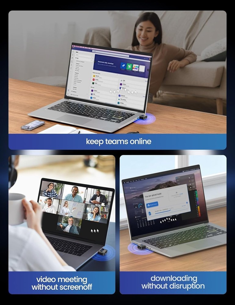 Meatanty Metal Tiny Mouse Jiggler, USB Mouse Mover Undetectable, Automatic With