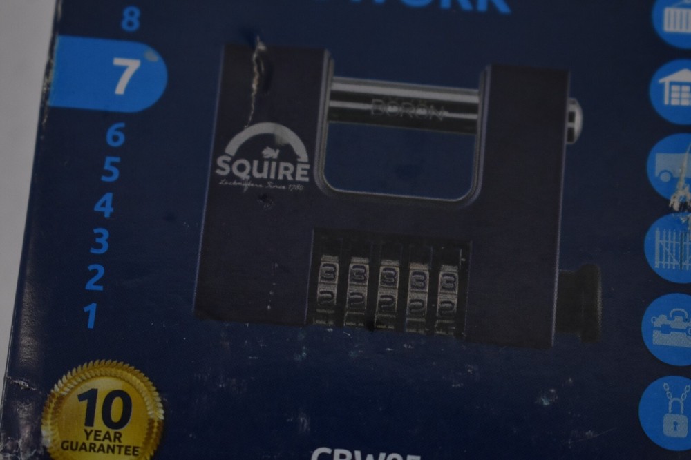 Squire CBW85 Recordable Shutter Lock Security Combination Padlock 83 mm Blue