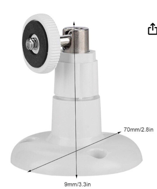 Mini CCTV Camera Stand Wall Mount Bracket Rotatable White