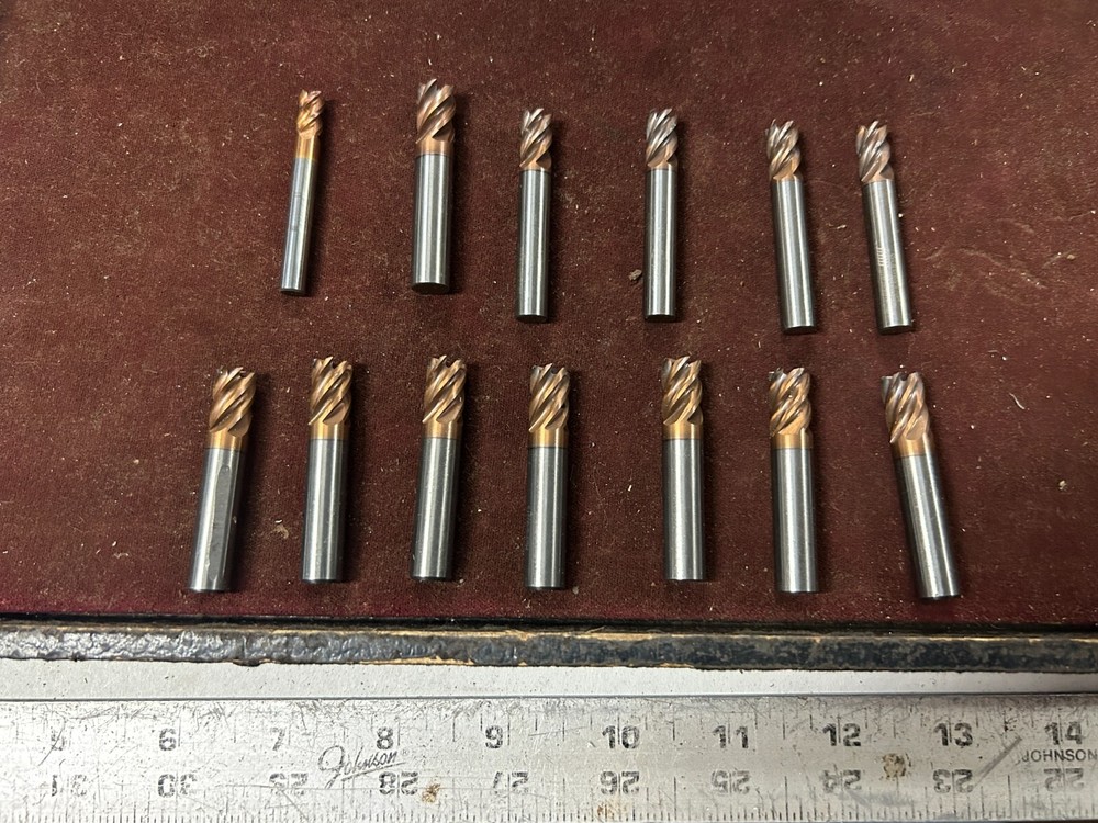 MACHINIST DrAa TOOLS LATHE MILL 12 Solid Carbide  End Mills