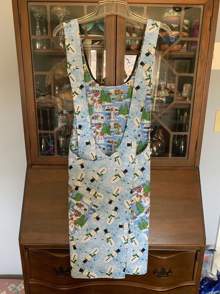 Handmade reversible crossbody apron