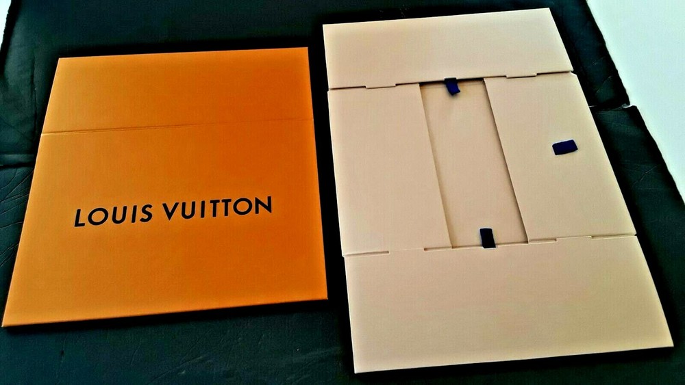 LOUIS VUITTON EMPTY GIFT BOX / LOUIS VUITTON AUTHENTIC ORANGE GIFT BOX FOLDABLE