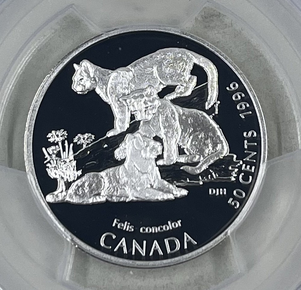 1996 50C PCGS PR69DCAM Canada Cougar Kittens