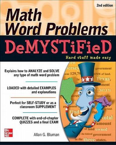 Math Word Problems Demystified 2/E - Paperback By Bluman, Allan - VERY GOOD