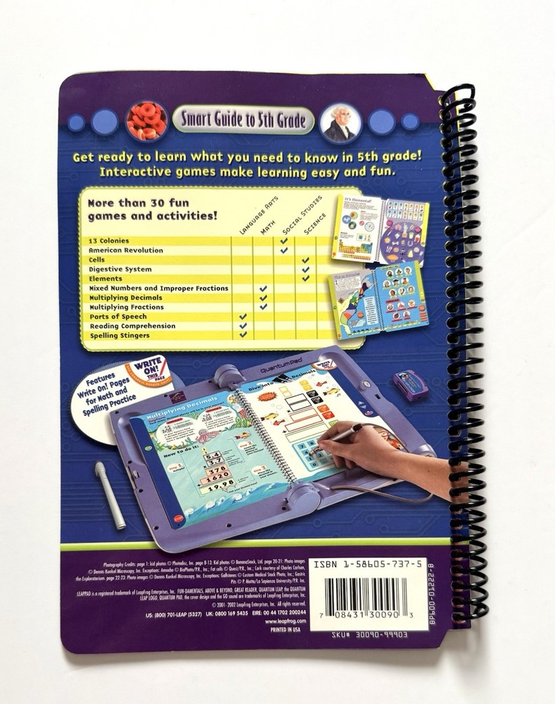 Leapfrog QuantumPad Interactive Book & Cartridge - Smart Guide To 5th Grade