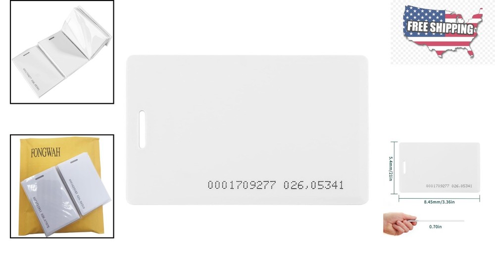 30-Pack 125KHz Proximity Cards for Secure Access Control - EM4100 Compatible