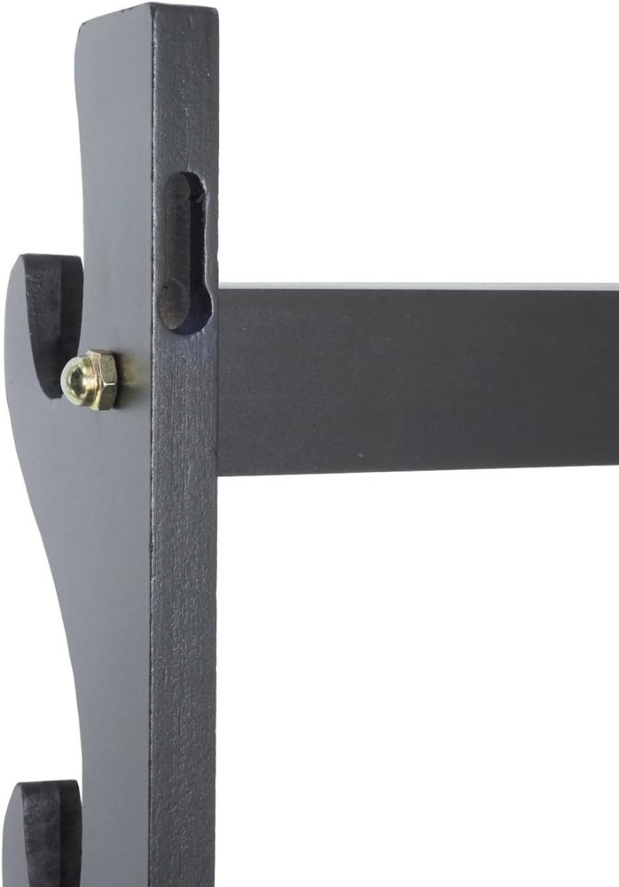 Sturdy Black Wood Samurai Sword Display Stand - 3 Layer Wall Mount Rack