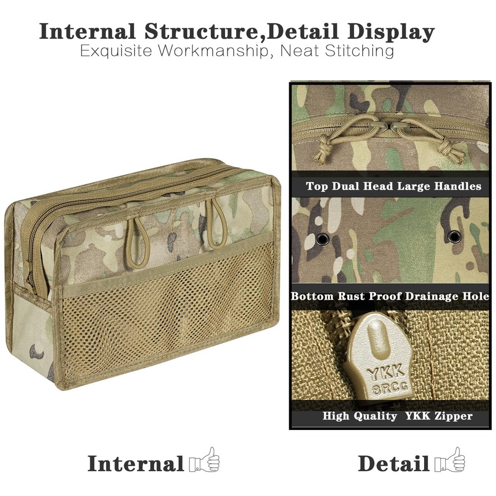 Tactical GP Wide/Tall Pouch,Molle General Purpose Pouches,Structured Horizont...