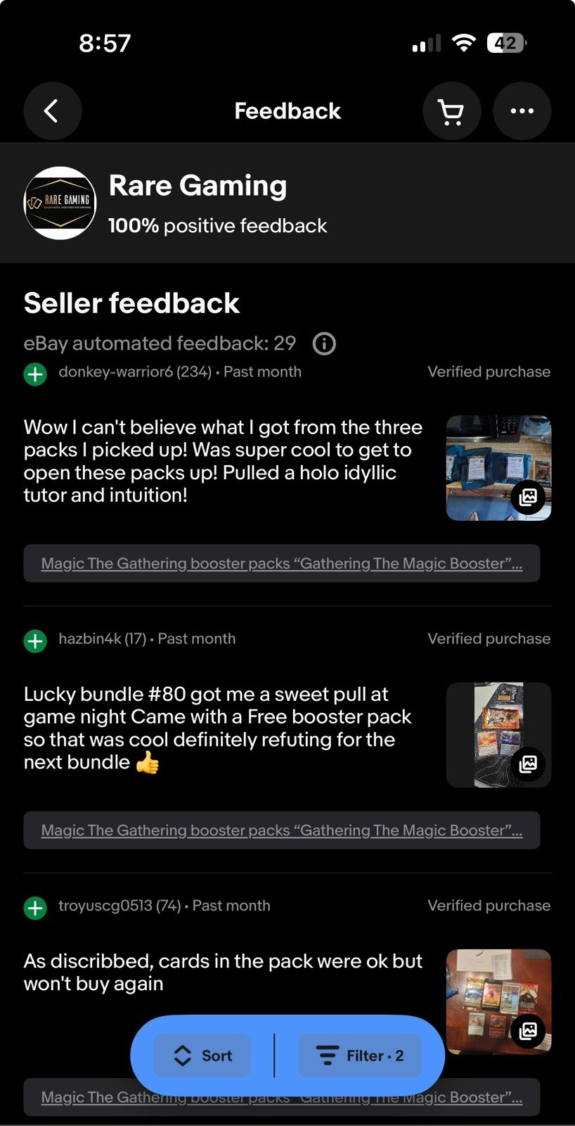 Magic The Gathering booster packs “Gathering The Magic Booster” Bags GREEN