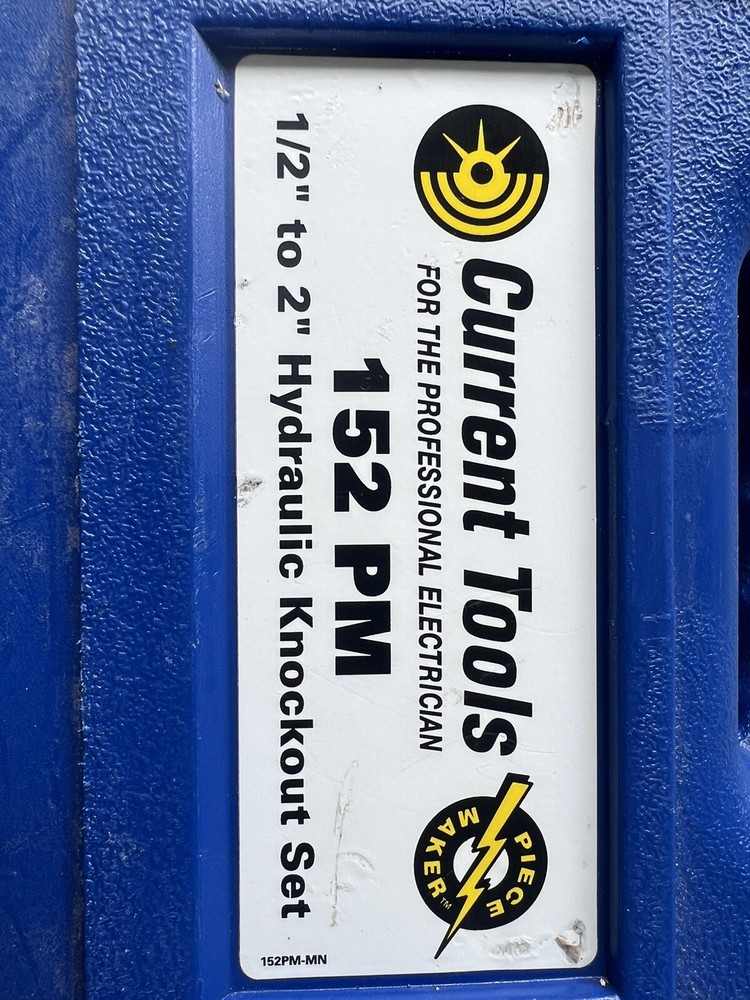 Current Tools Model 152 PM - 1/2” to 2” Hydraulic Knockout Sets New