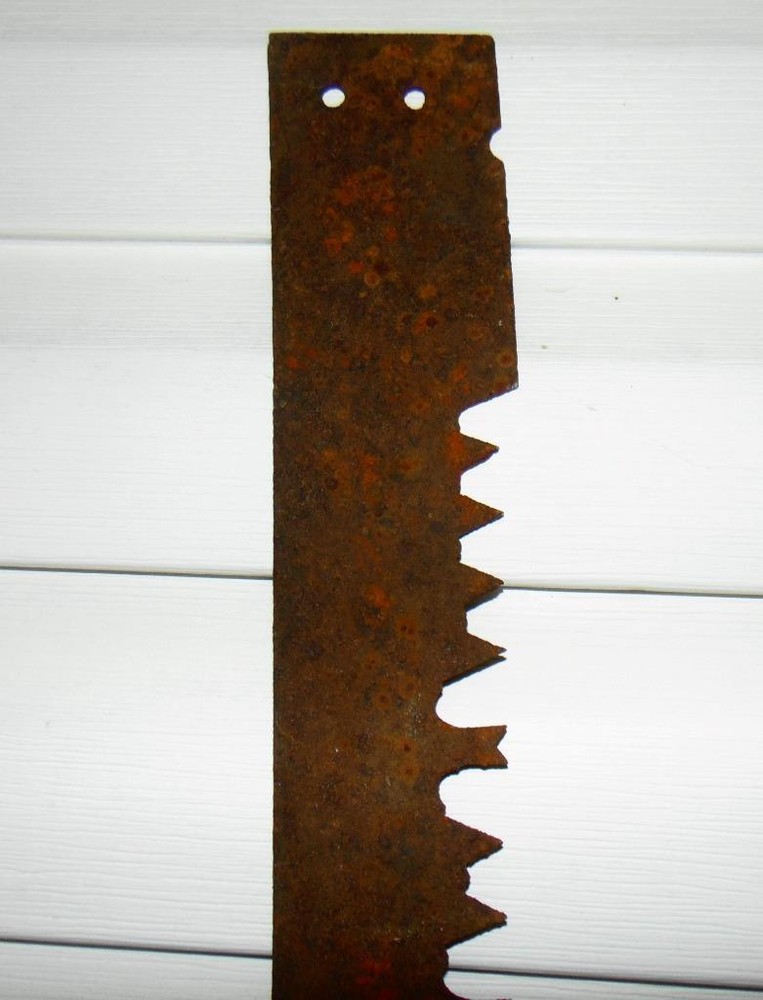 Antique SAW 2 man crosscut 72" primitive rustic logging rusty decor no handles