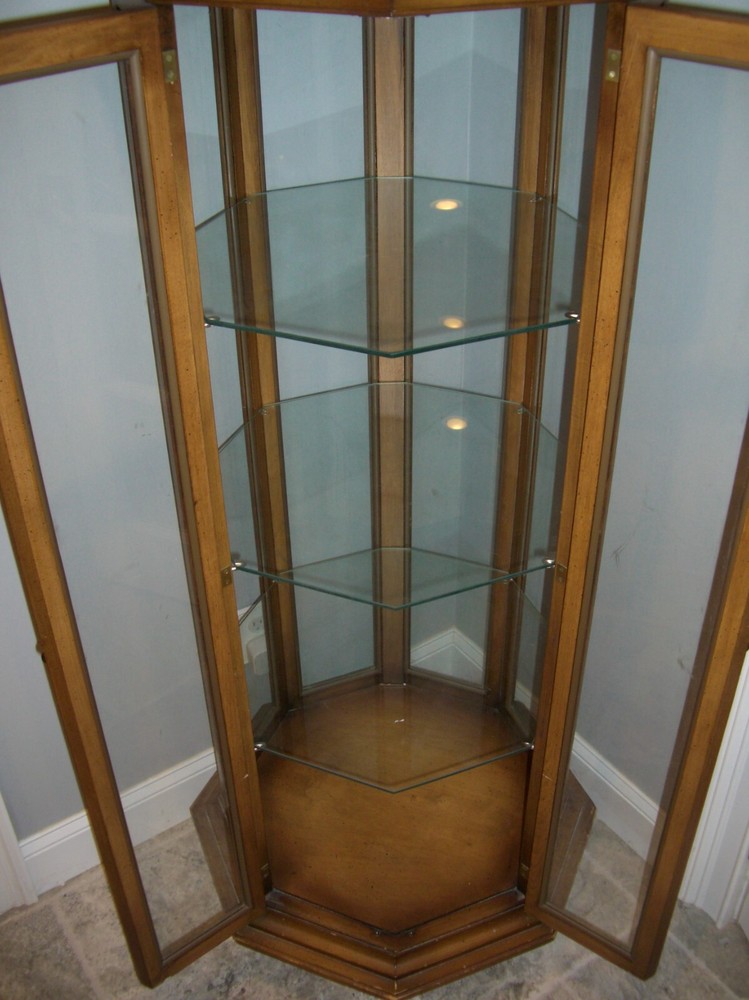 Mid Century Modern Octagonal China Display Cabinet
