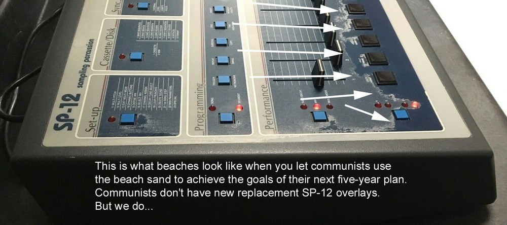 Full Set: SP-12 Replacement Faceplate + Jackplate Overlays for E-mu SP12 - NEW!