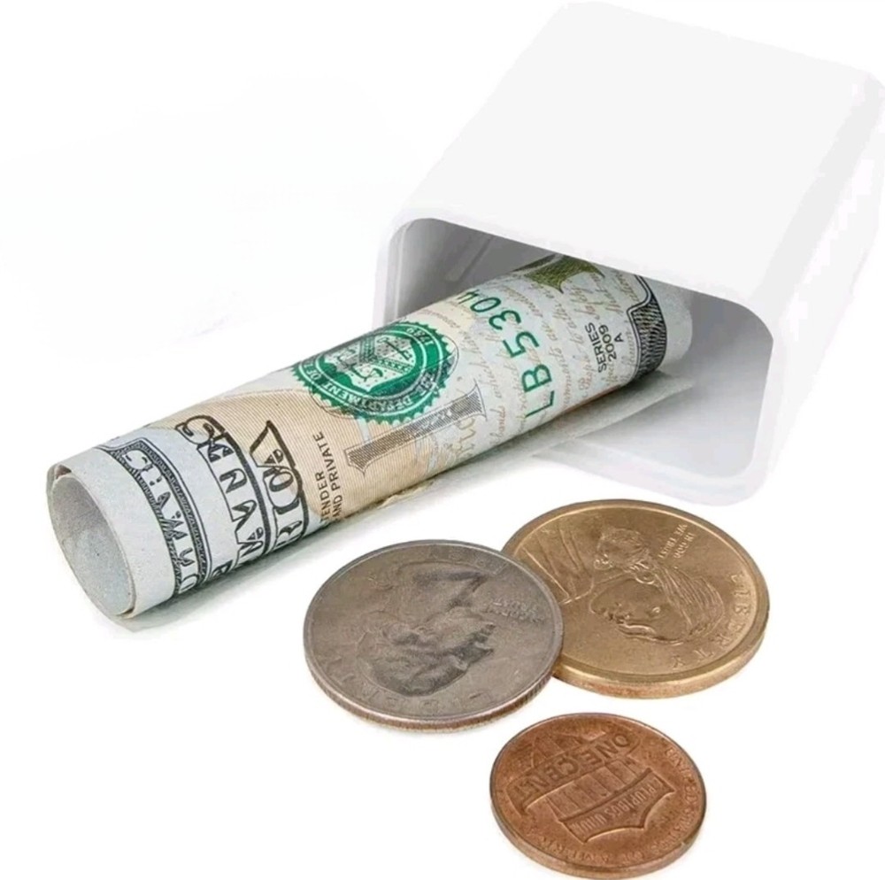Hidden Compartment USB -C EU Plug Wall Power Adapter- Secret Diversion Safe