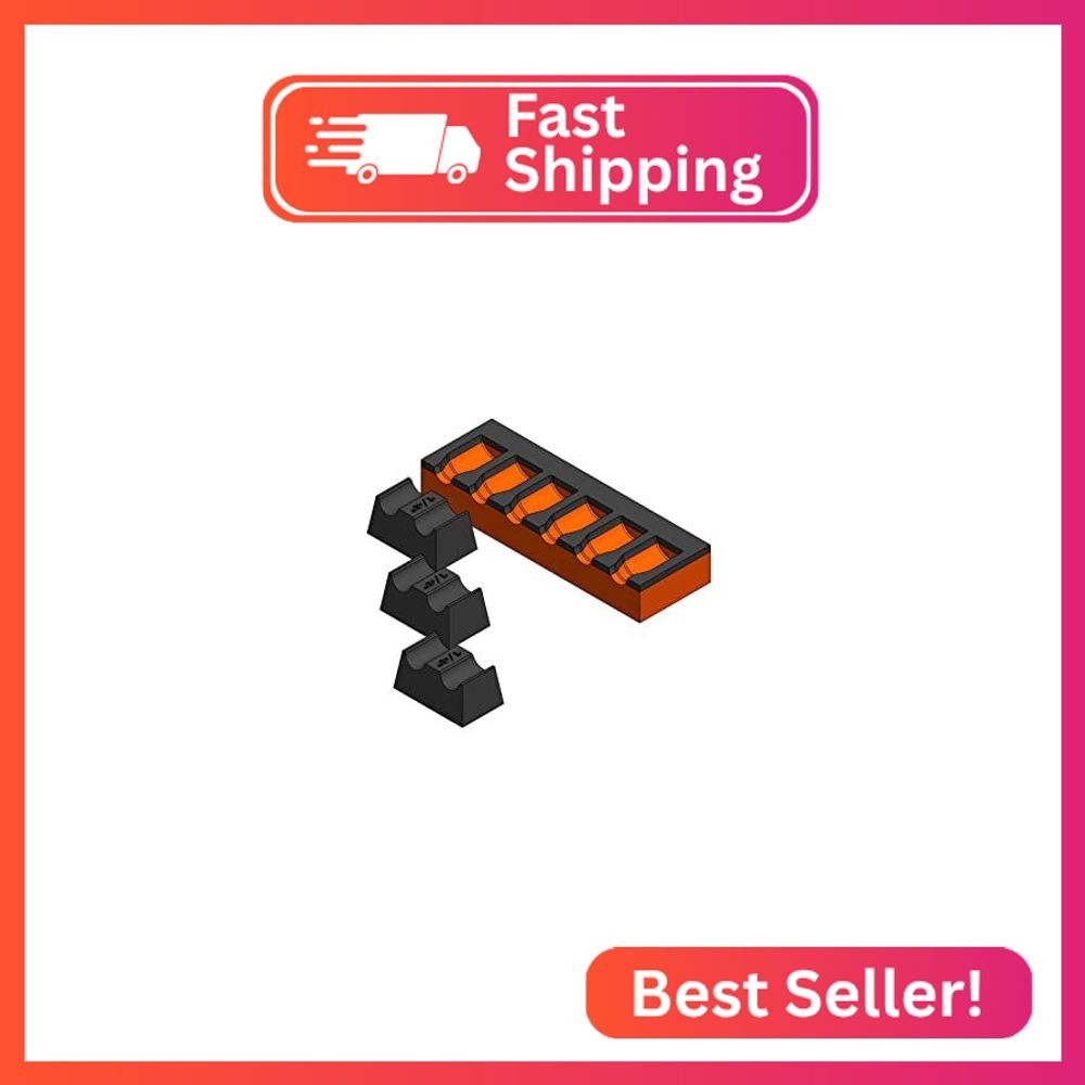 3D Tool Trays MagAttach Socket Extension Organizers (1/4", Orange/Black)